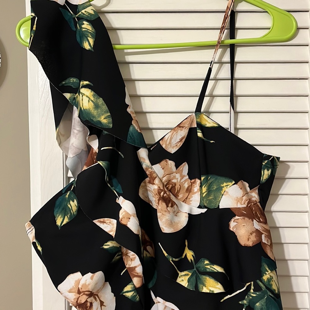 Toska brand size M black and floral jumpsuit